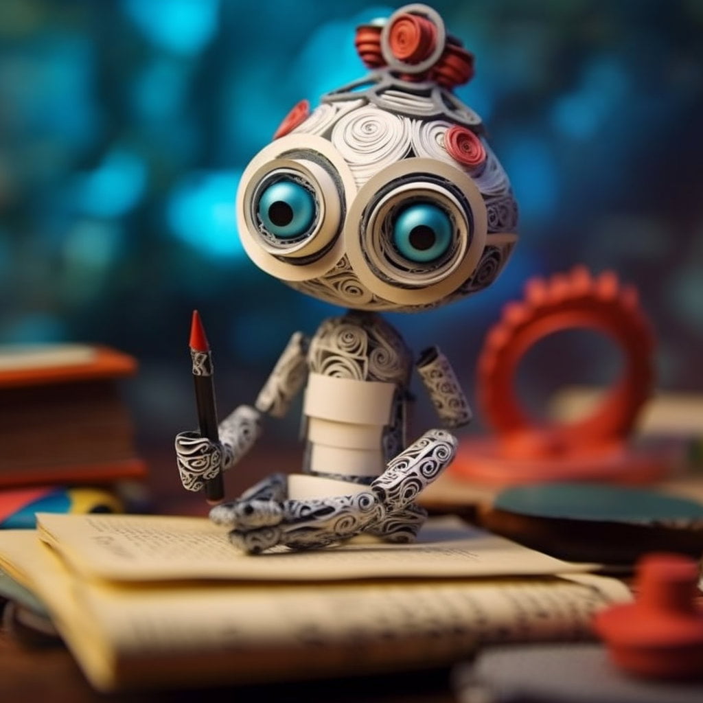 Female robot writing 1024x1024